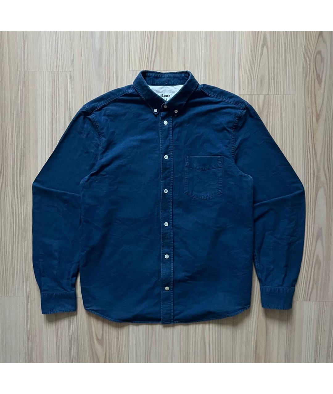 ACNE STUDIOS Синяя хлопковая кэжуал рубашка, фото 8