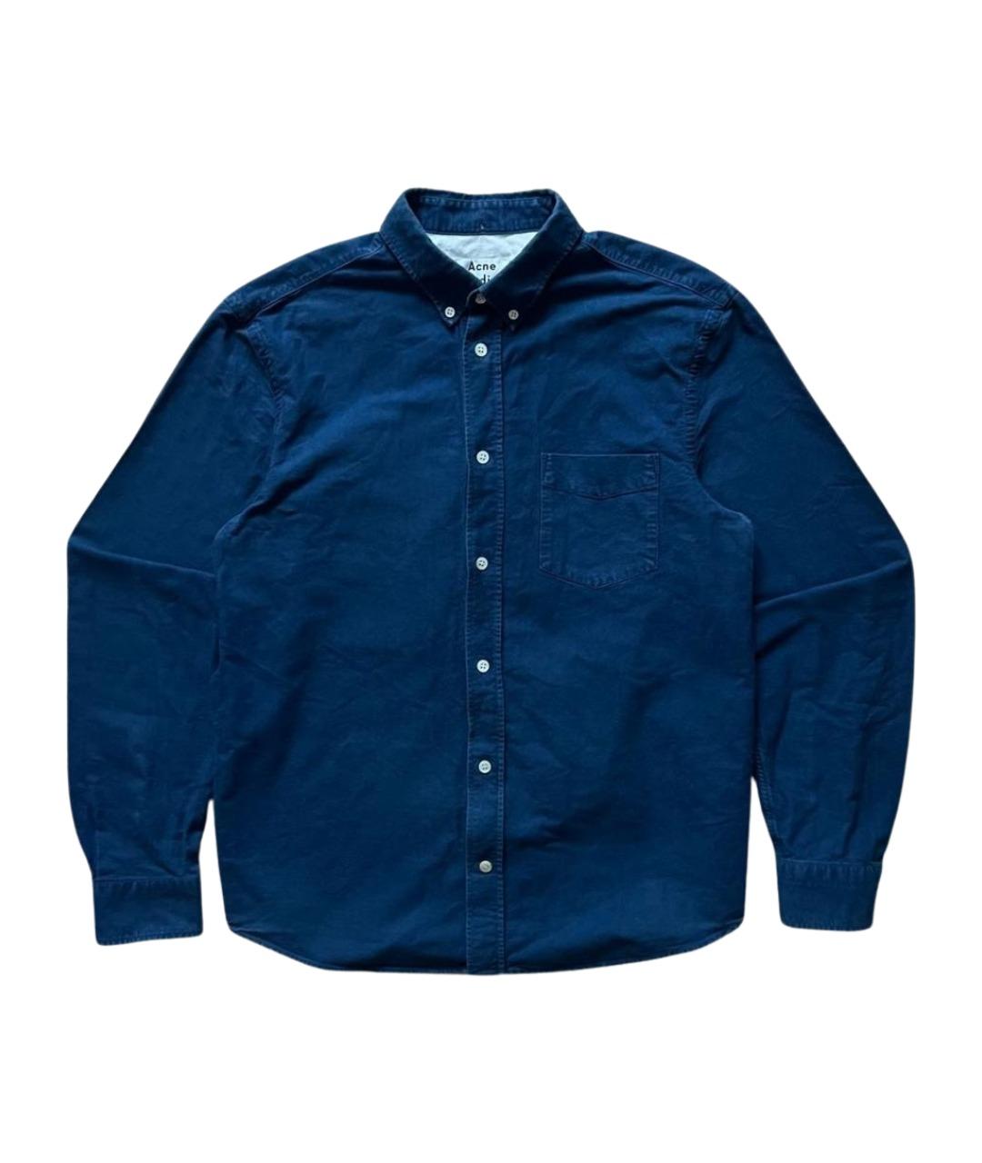 ACNE STUDIOS Синяя хлопковая кэжуал рубашка, фото 1