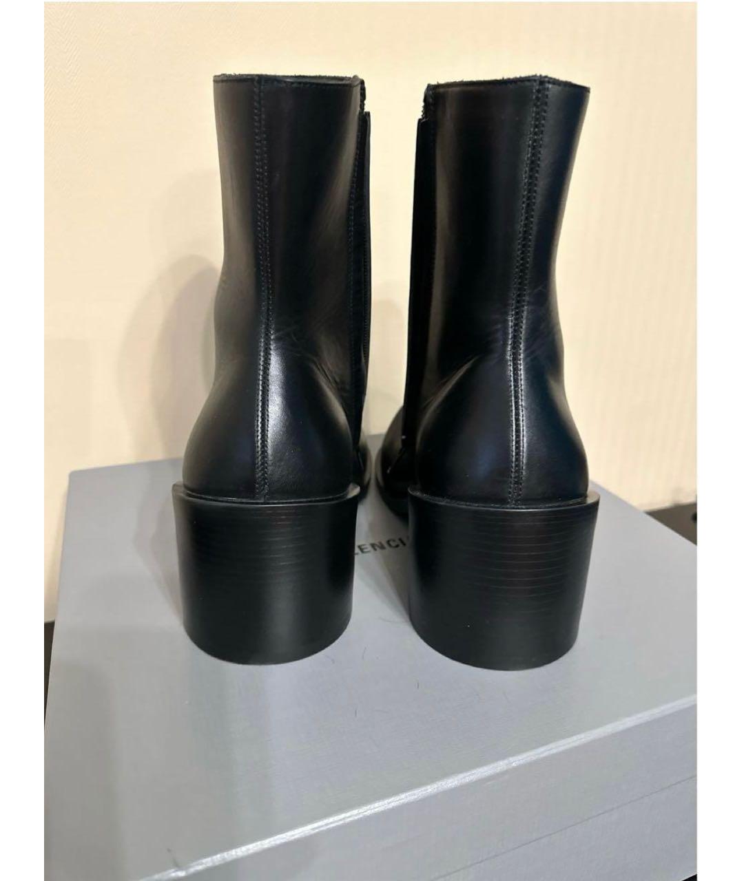 BALENCIAGA Черные кожаные сапоги, фото 4