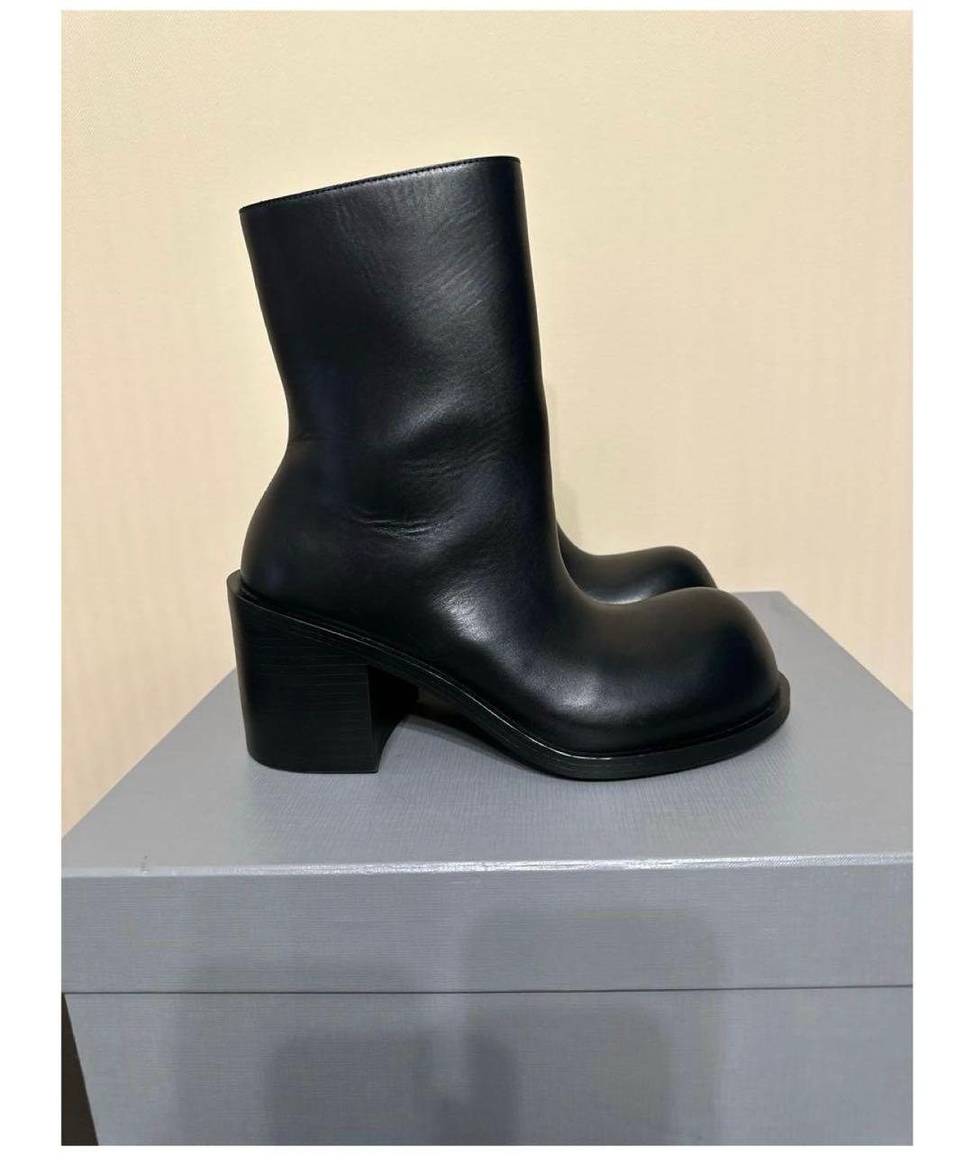 BALENCIAGA Черные кожаные сапоги, фото 5