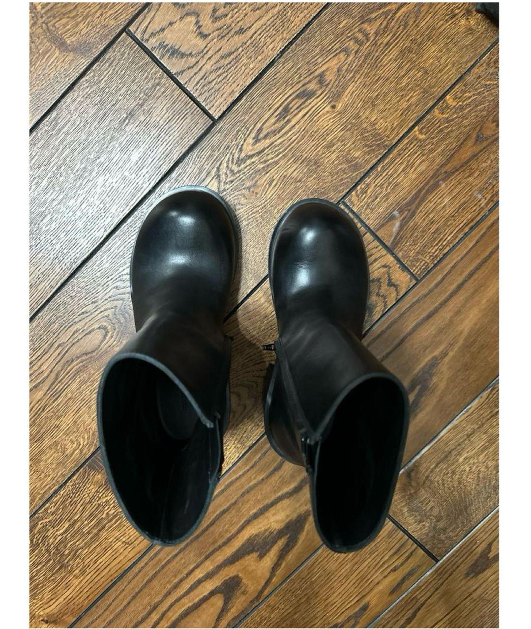 BALENCIAGA Черные кожаные сапоги, фото 3