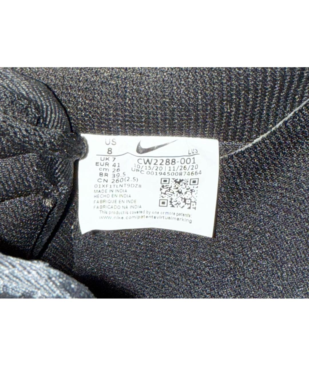 NIKE Черные кожаные низкие кроссовки / кеды, фото 7