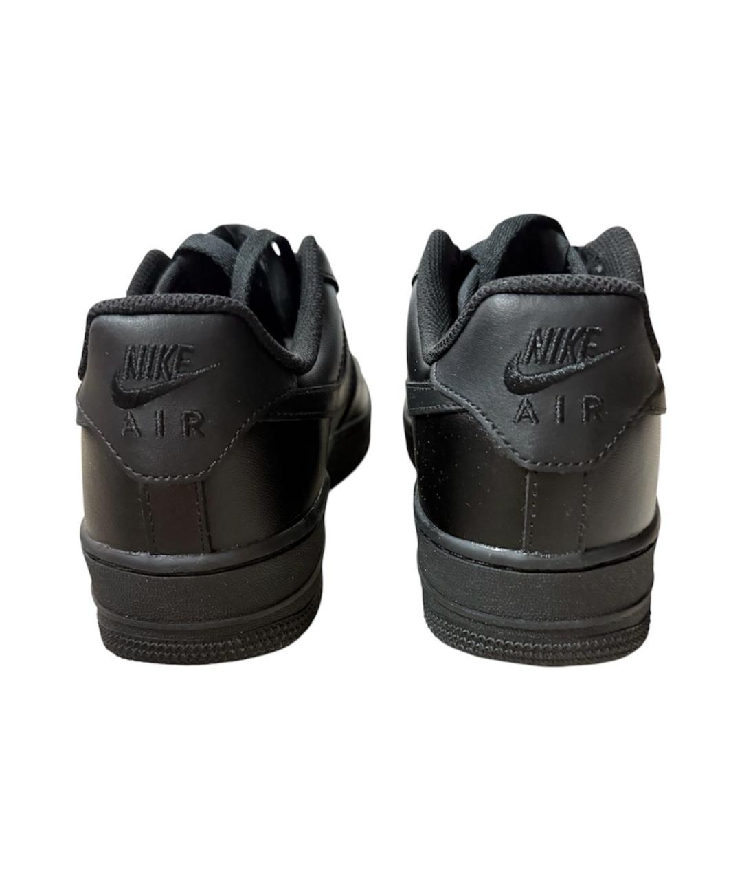 NIKE Черные кожаные низкие кроссовки / кеды, фото 4