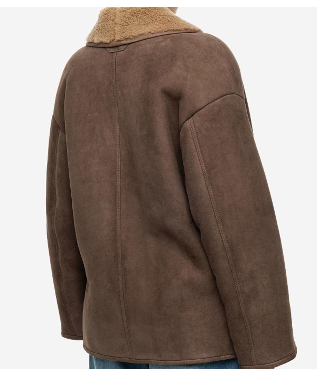 SALVATORE SANTORO Коричневая кожаная дубленка, фото 2