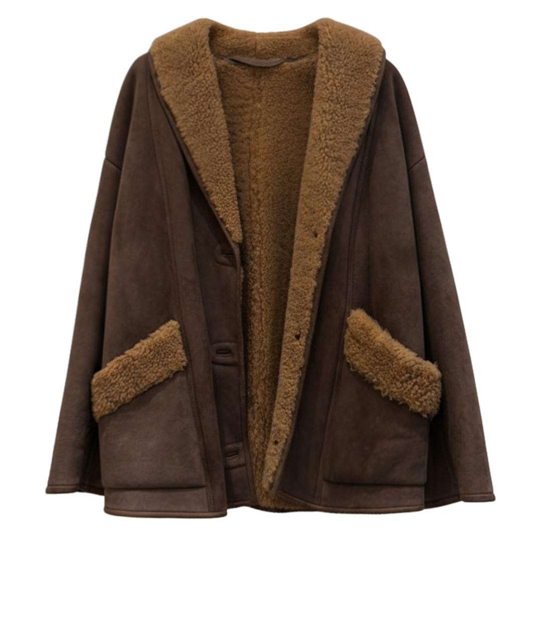 SALVATORE SANTORO Коричневая кожаная дубленка, фото 1