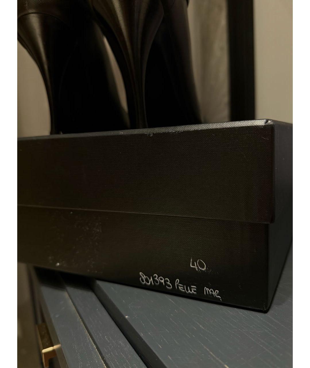 SAINT LAURENT Коричневые кожаные ботильоны, фото 7