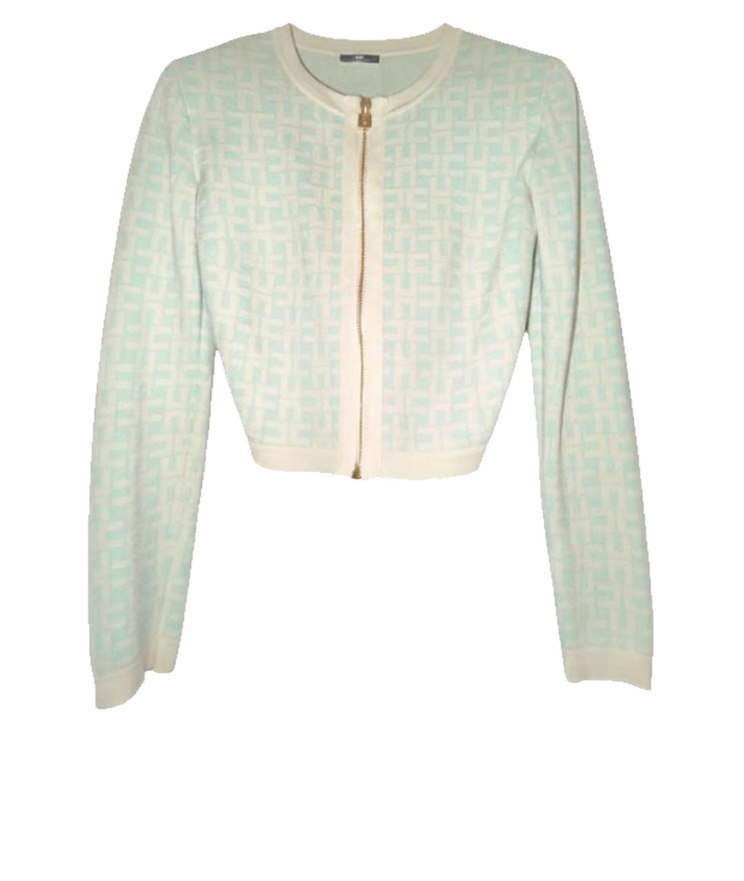 ELISABETTA FRANCHI Голубой вискозный костюм с юбками, фото 1