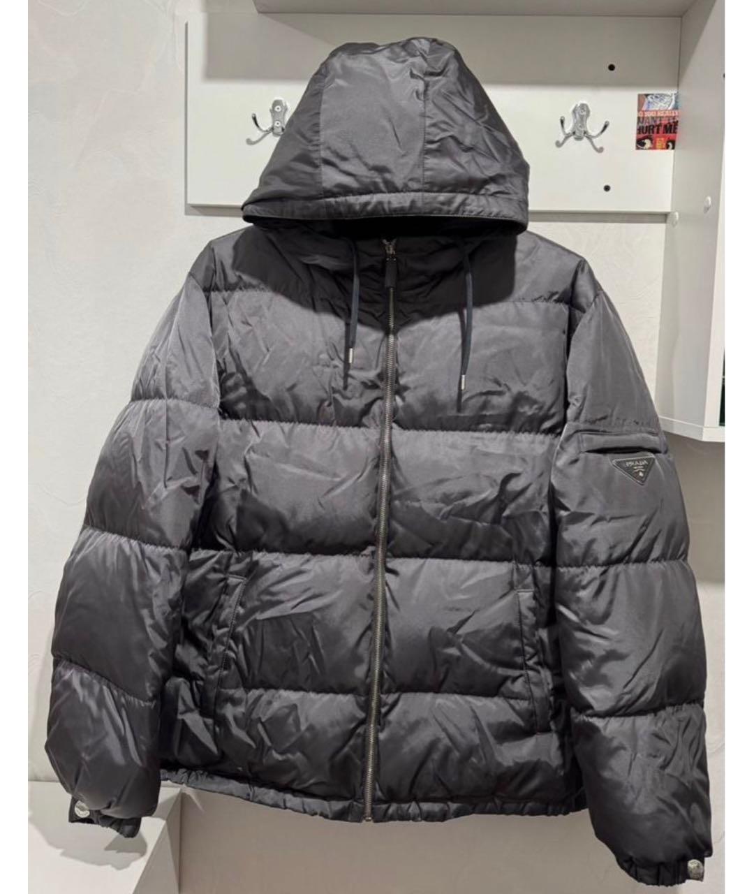 PRADA Антрацитовая полиамидовая куртка, фото 9