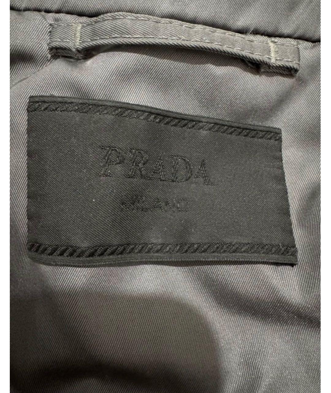 PRADA Антрацитовая полиамидовая куртка, фото 3