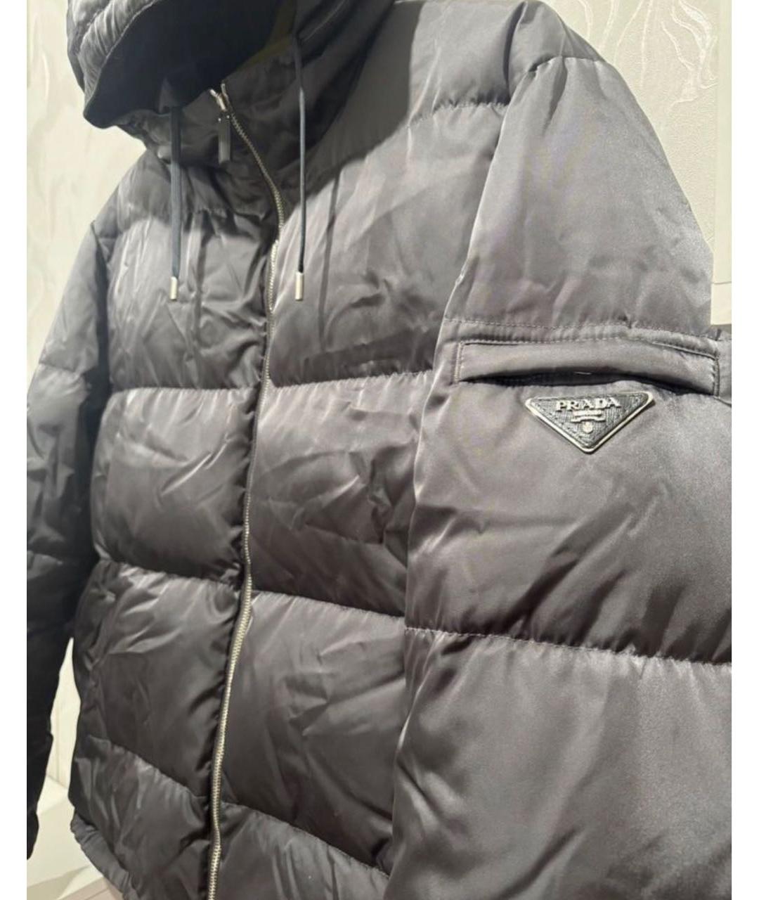 PRADA Антрацитовая полиамидовая куртка, фото 5