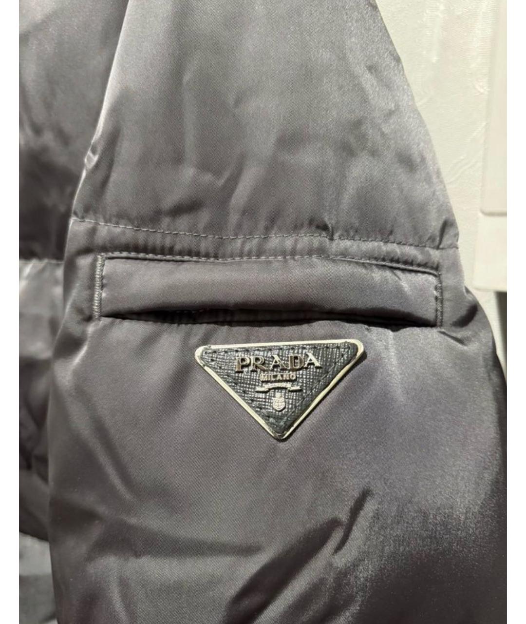 PRADA Антрацитовая полиамидовая куртка, фото 7