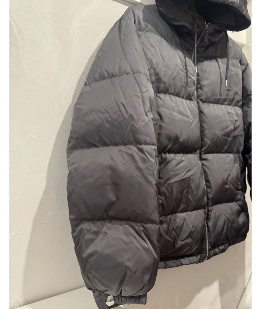 PRADA Антрацитовая полиамидовая куртка, фото 4