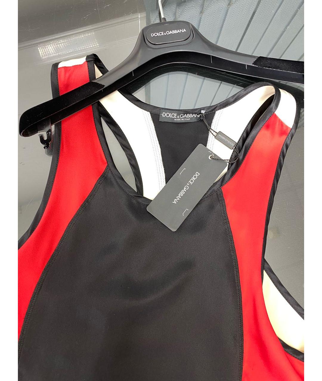 DOLCE&GABBANA Мульти шелковая майка, фото 3