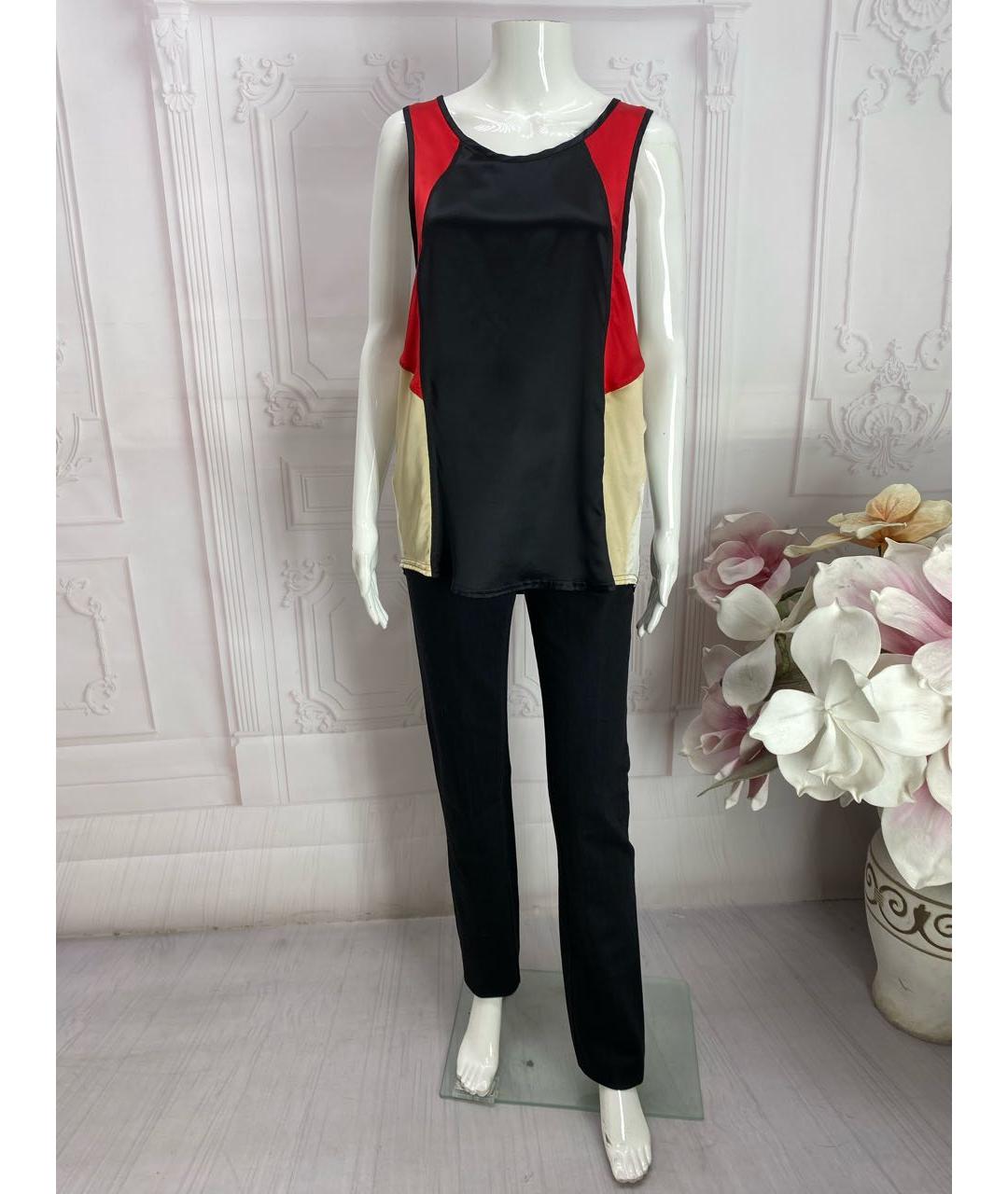 DOLCE&GABBANA Мульти шелковая майка, фото 5