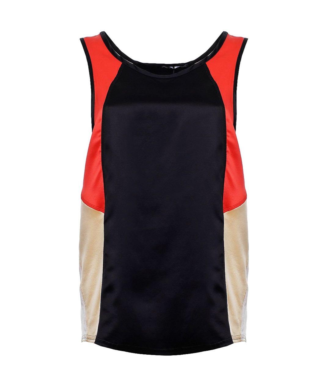 DOLCE&GABBANA Мульти шелковая майка, фото 1