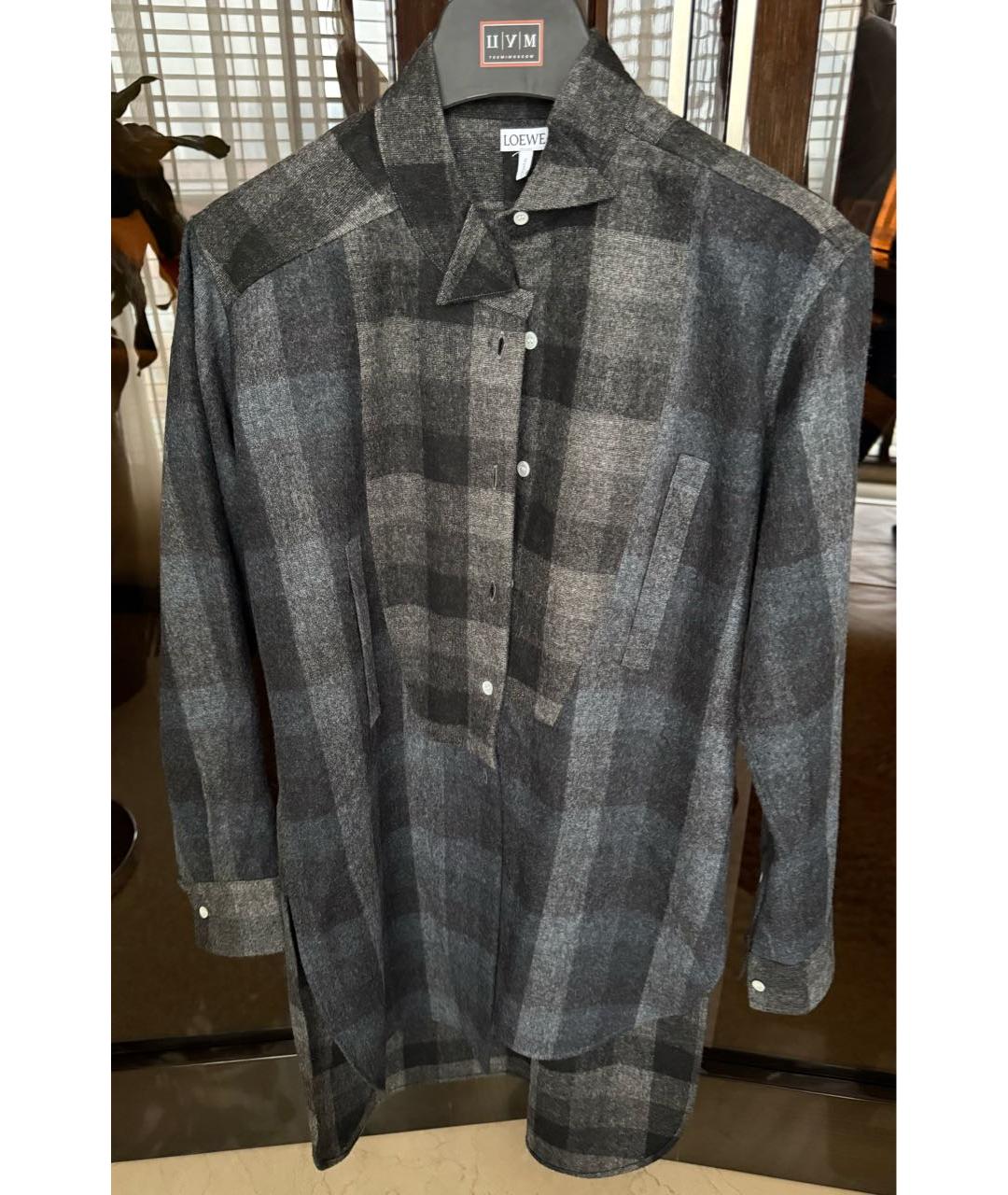 LOEWE Серая шерстяная рубашка, фото 6