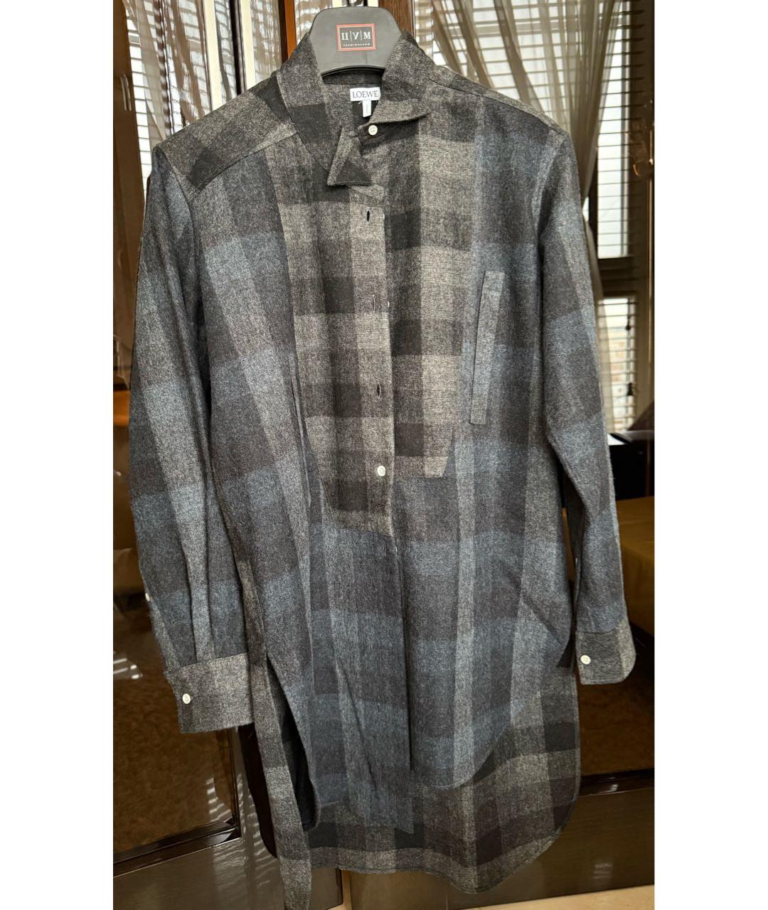 LOEWE Серая шерстяная рубашка, фото 4