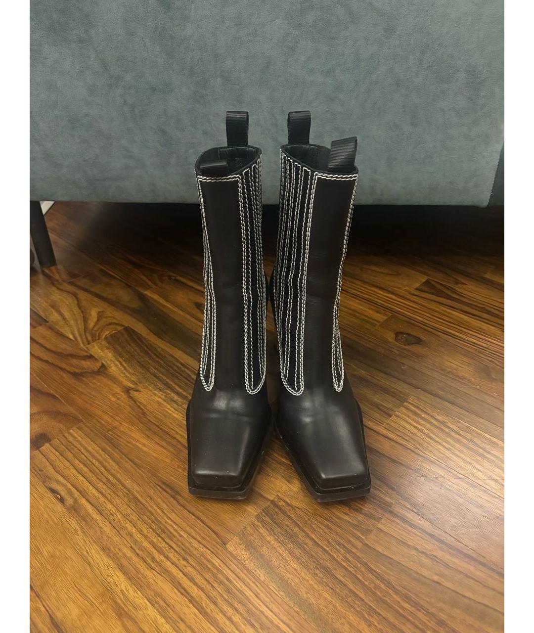 PROENZA SCHOULER Черные кожаные ботильоны, фото 2