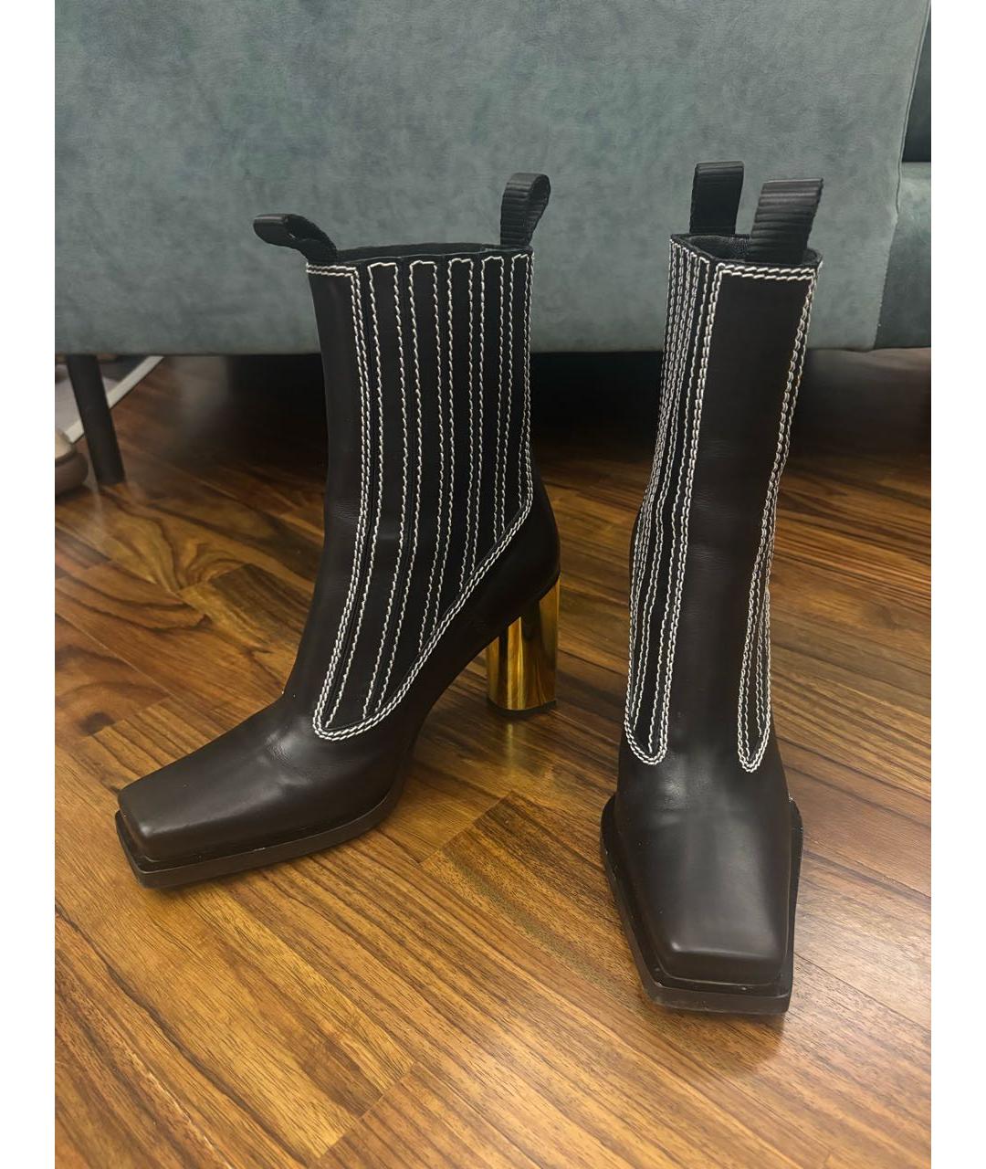 PROENZA SCHOULER Черные кожаные ботильоны, фото 5