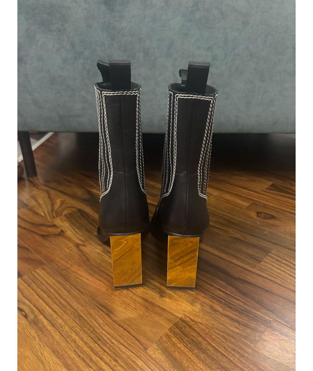 PROENZA SCHOULER Черные кожаные ботильоны, фото 4