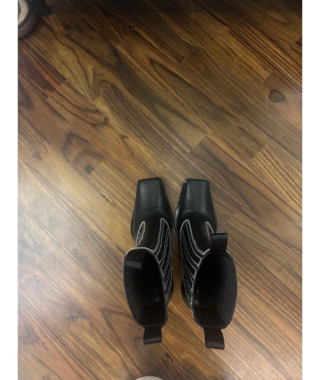 PROENZA SCHOULER Черные кожаные ботильоны, фото 3