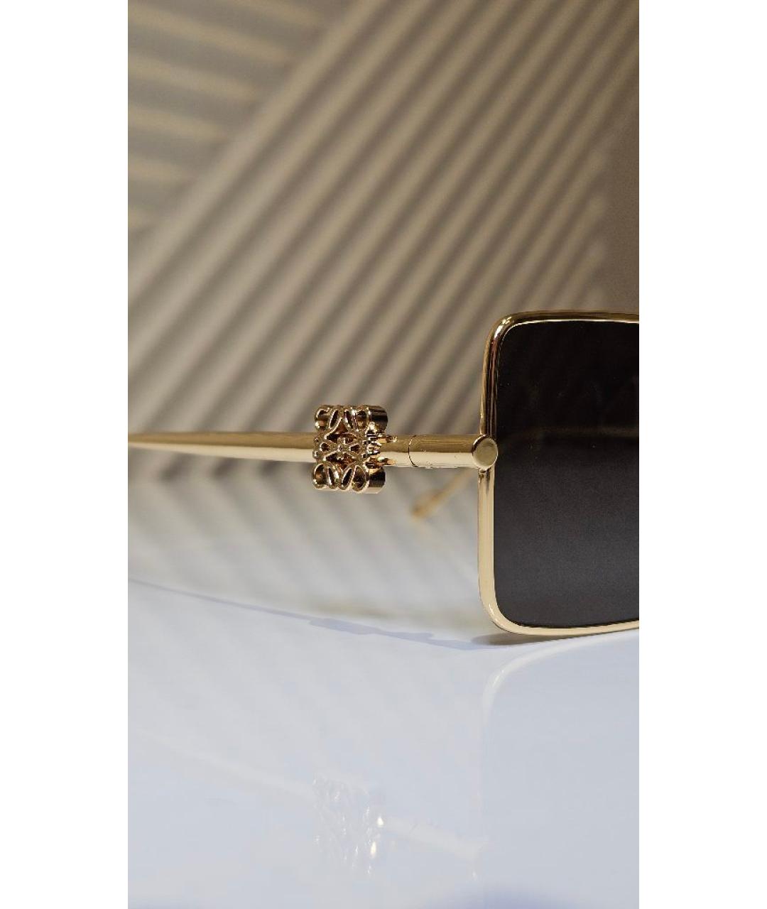 LOEWE Золотые металлические солнцезащитные очки, фото 2