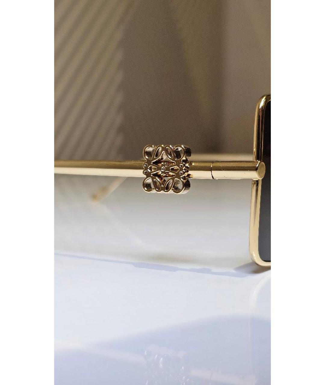 LOEWE Золотые металлические солнцезащитные очки, фото 3