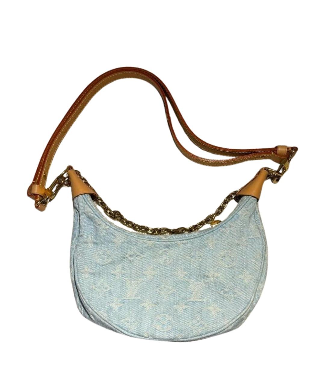 LOUIS VUITTON Голубая деним сумка через плечо, фото 1