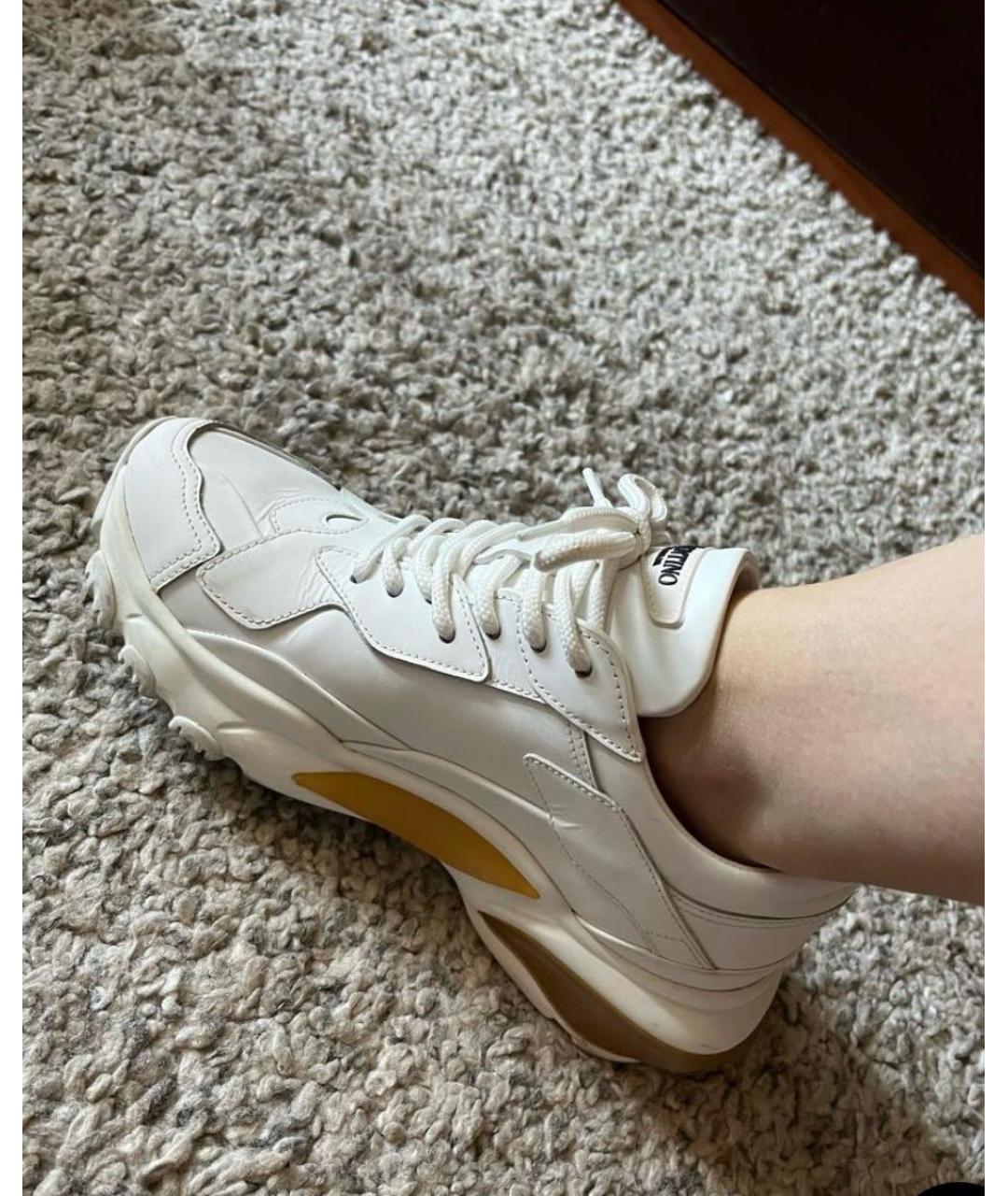 VALENTINO Белые кожаные кроссовки, фото 6