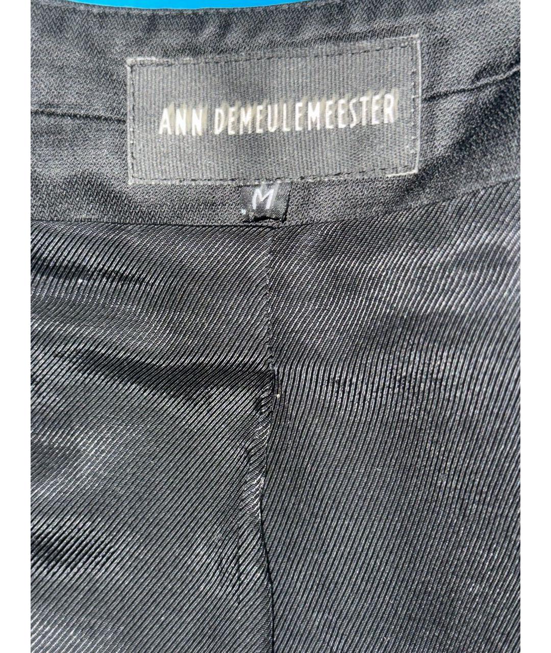 ANN DEMEULEMEESTER Черный хлопковый жилет, фото 3