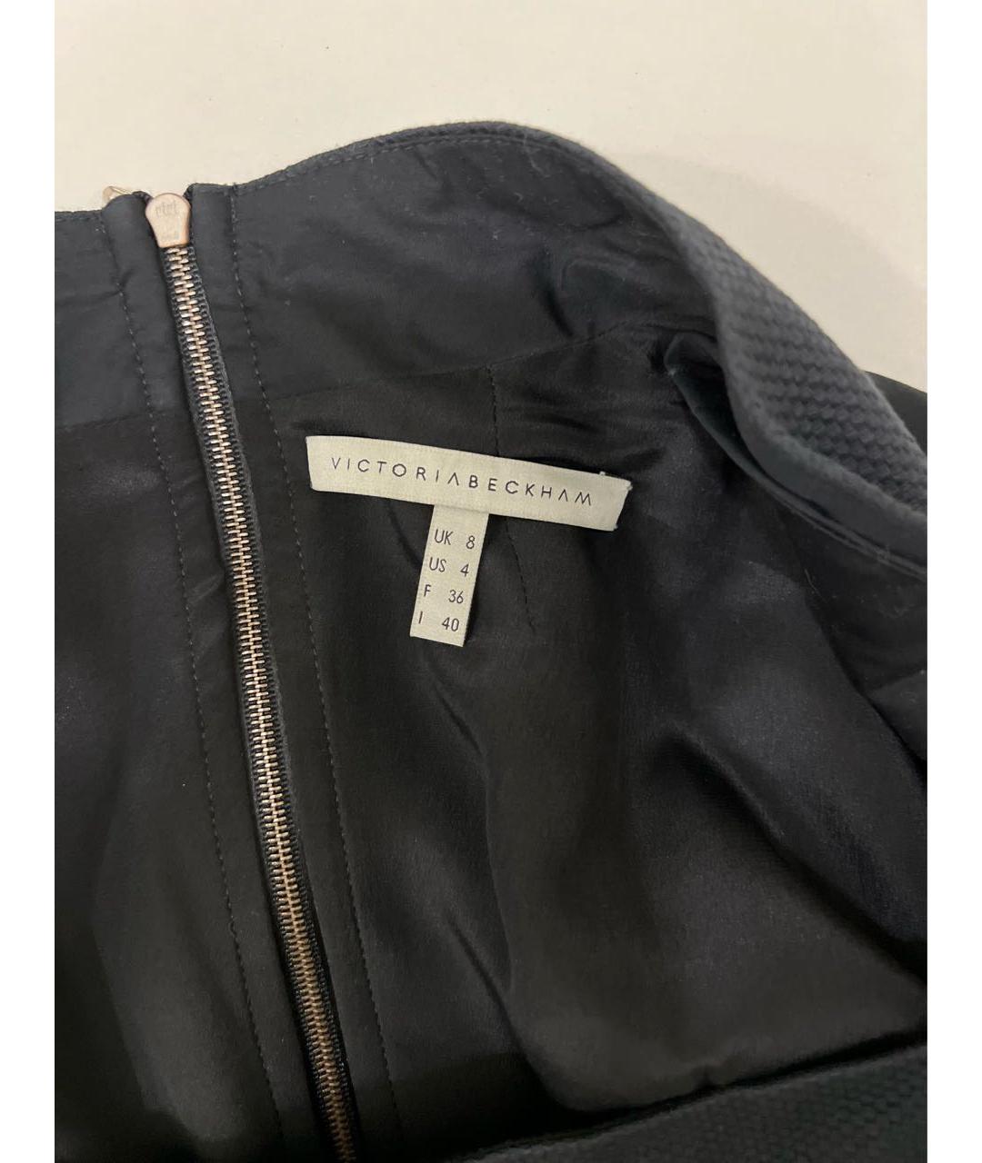 VICTORIA BECKHAM Черное вискозное коктейльное платье, фото 7