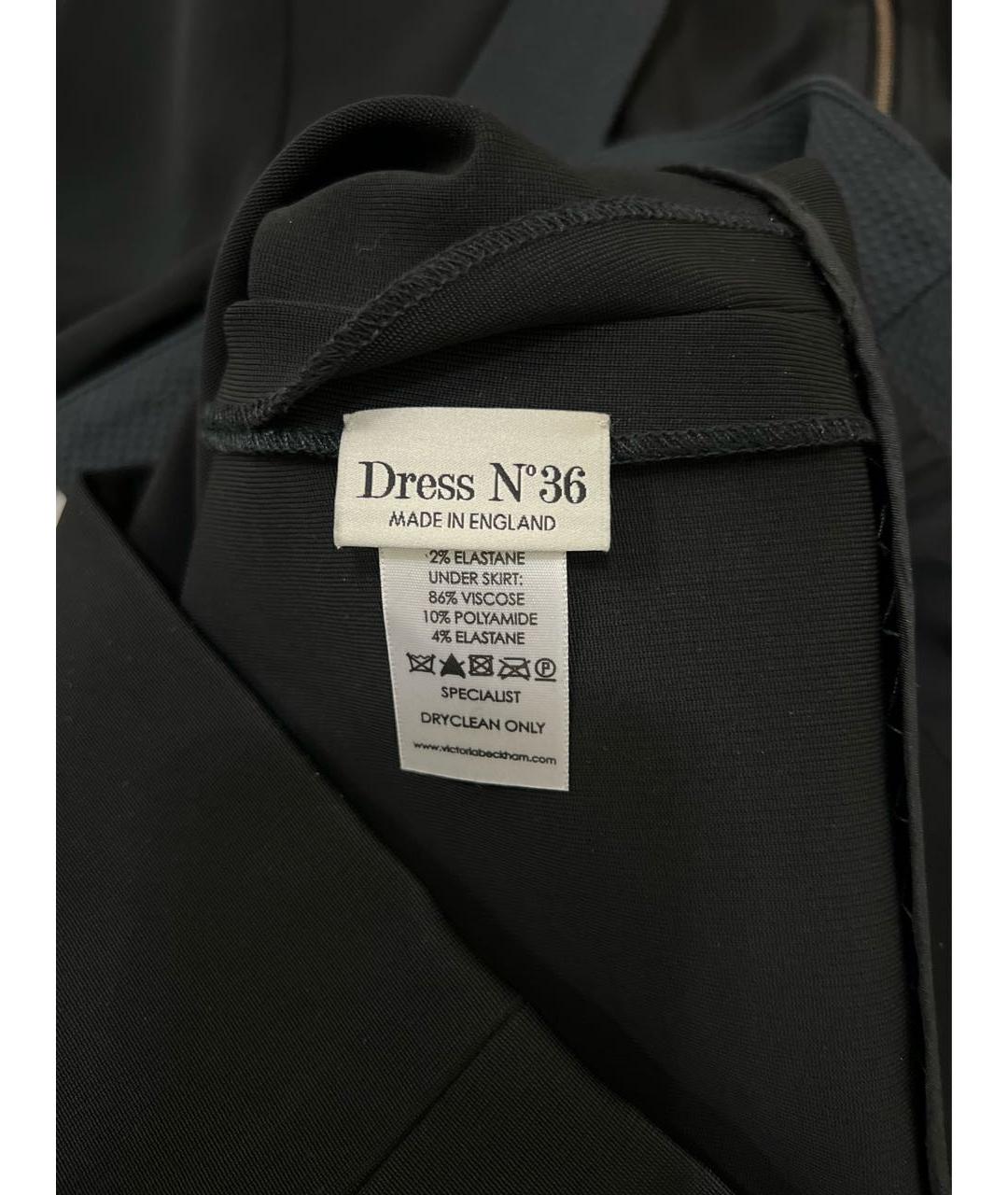 VICTORIA BECKHAM Черное вискозное коктейльное платье, фото 8