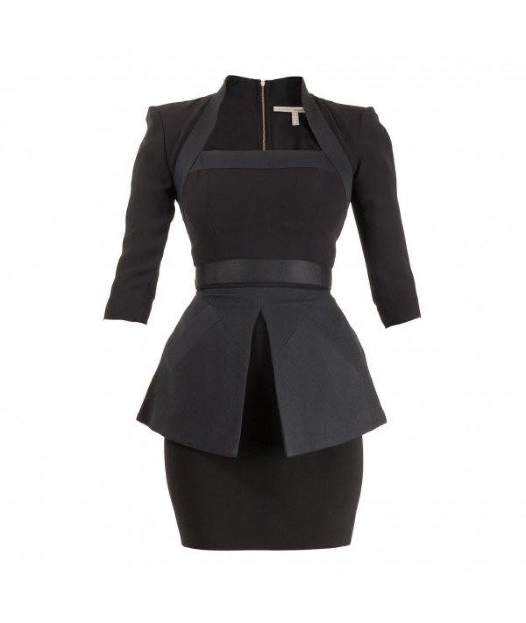 VICTORIA BECKHAM Черное вискозное коктейльное платье, фото 9