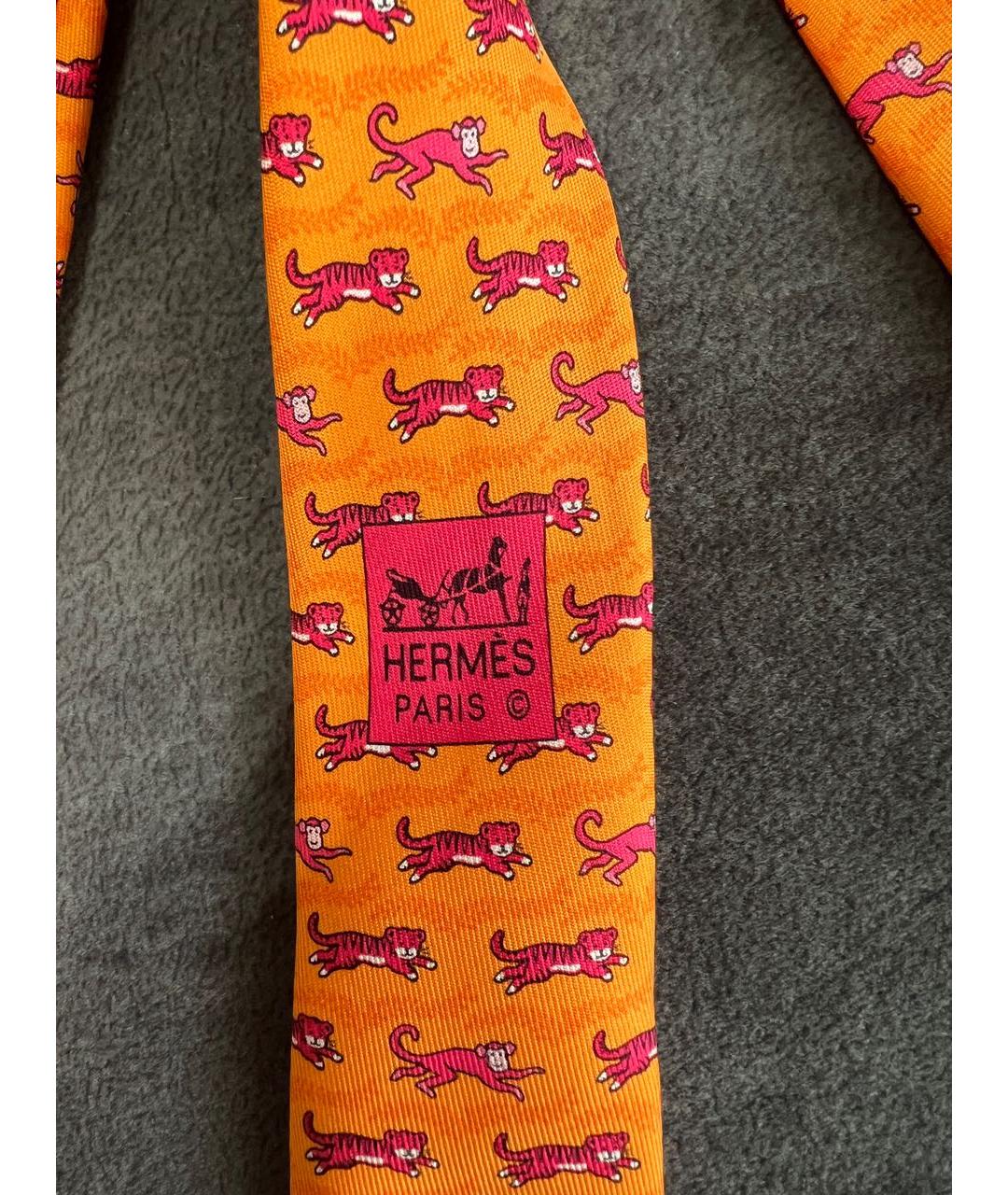 HERMES Мульти шелковый галстук, фото 4
