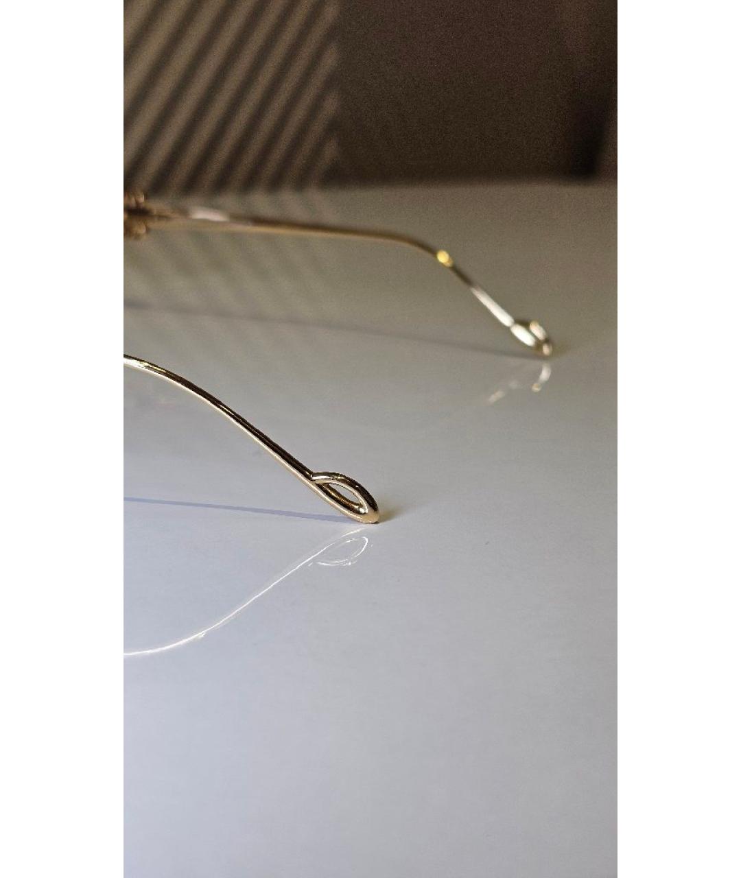 LOEWE Золотые металлические солнцезащитные очки, фото 7