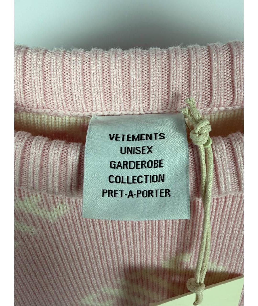 VETEMENTS Розовый шерстяной джемпер / свитер, фото 5