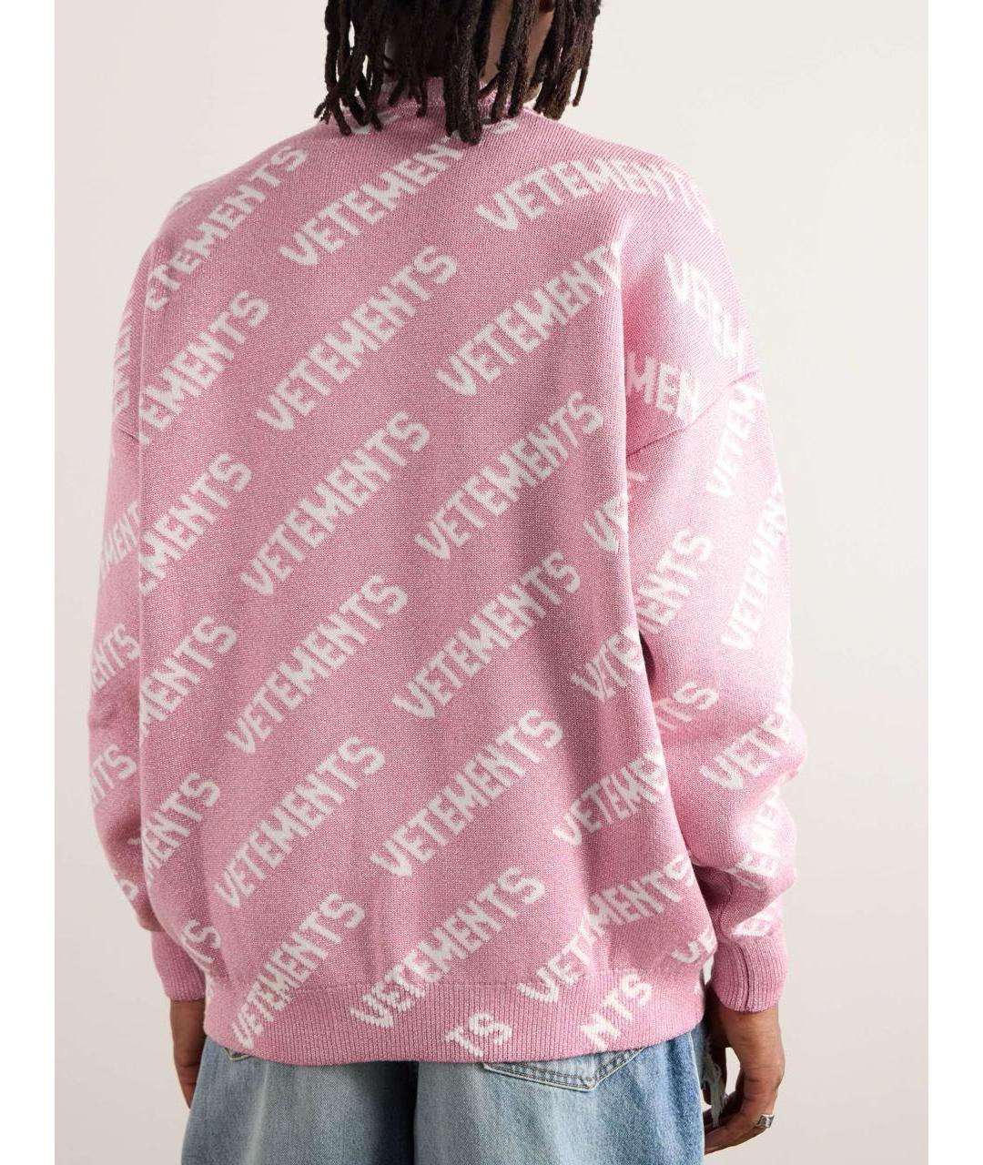 VETEMENTS Розовый шерстяной джемпер / свитер, фото 3