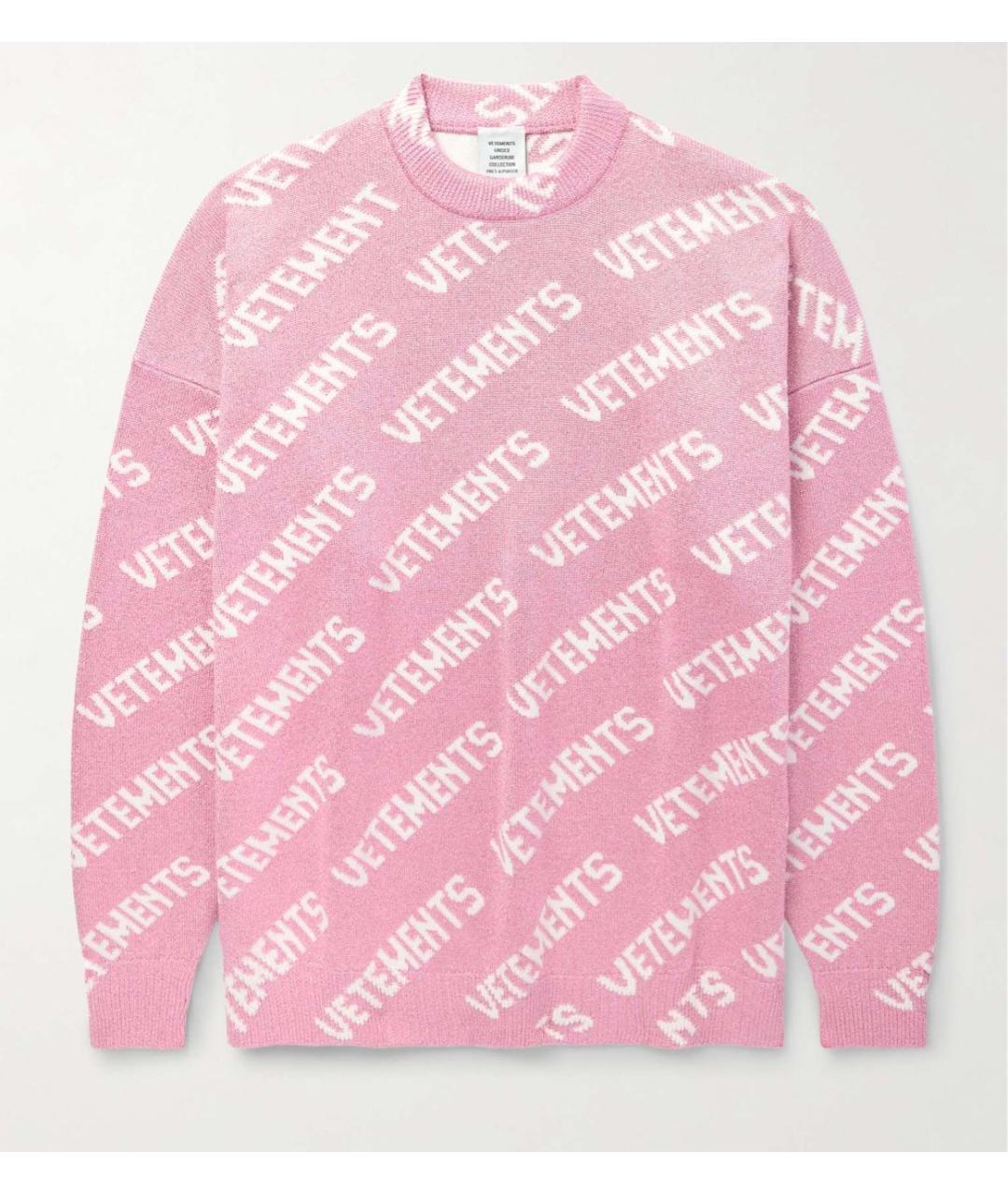 VETEMENTS Розовый шерстяной джемпер / свитер, фото 9