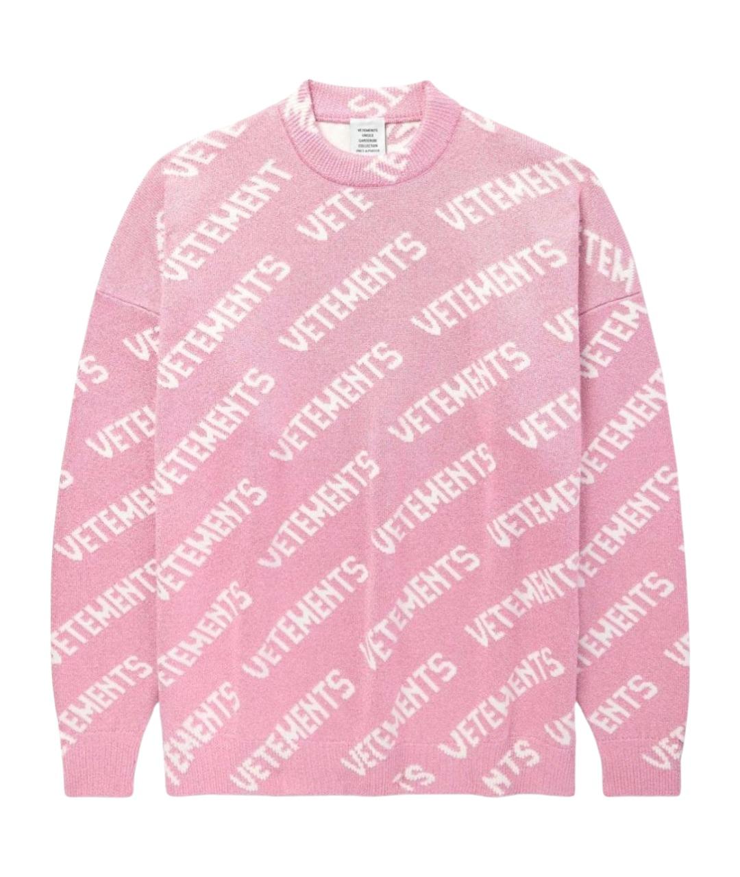 VETEMENTS Розовый шерстяной джемпер / свитер, фото 1