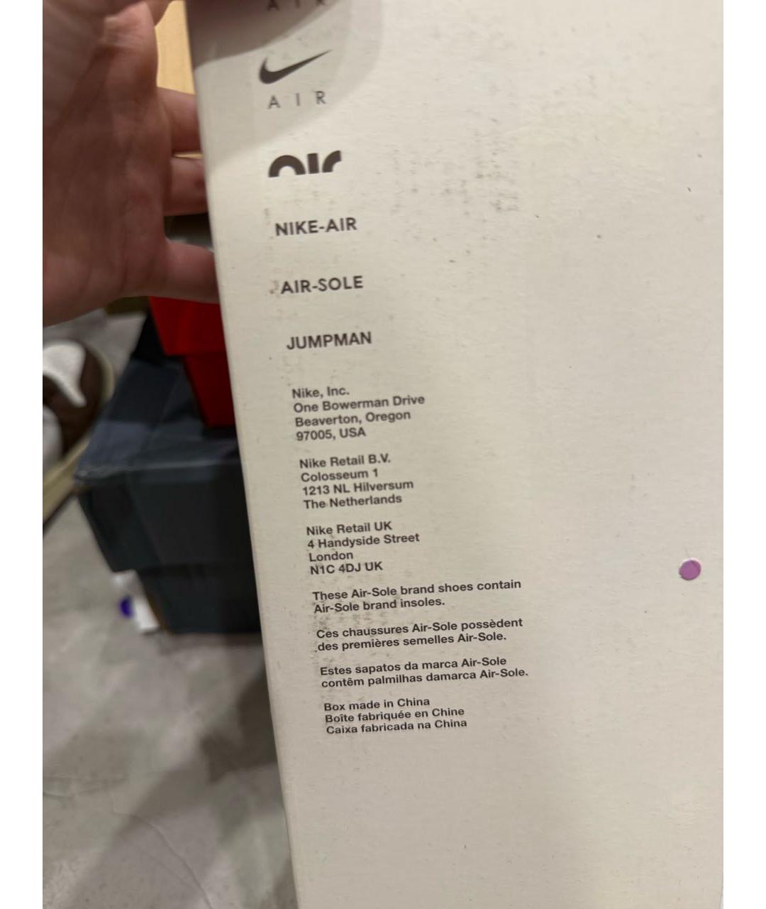 CACTUS JACK BY TRAVIS SCOTT Хаки кожаные кроссовки, фото 7