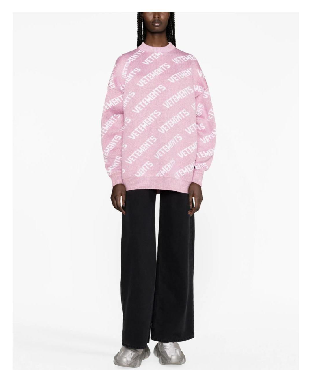 VETEMENTS Розовый шерстяной джемпер / свитер, фото 2