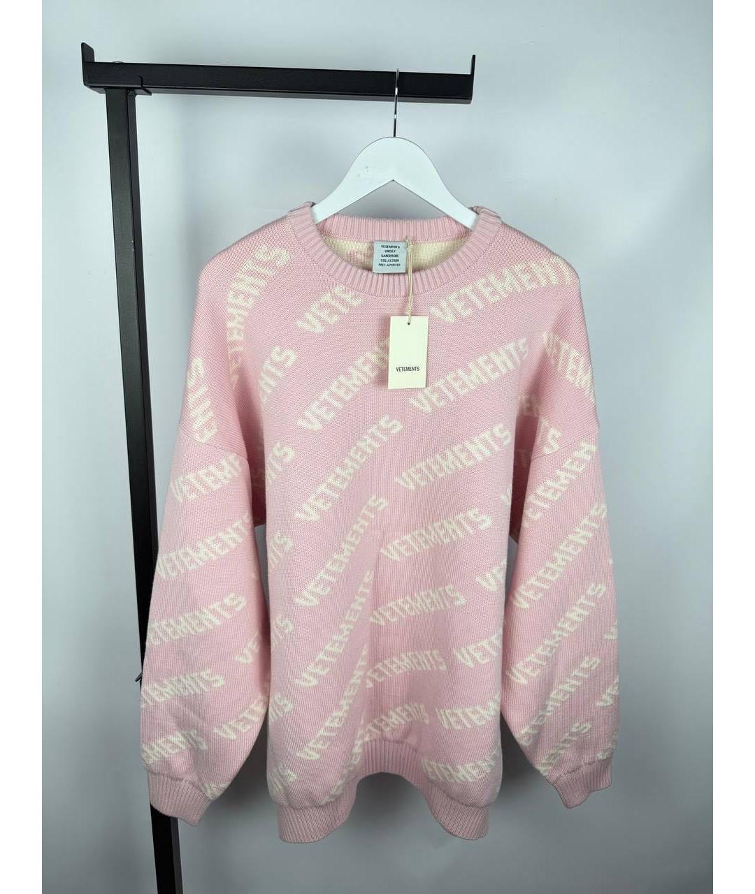 VETEMENTS Розовый шерстяной джемпер / свитер, фото 7