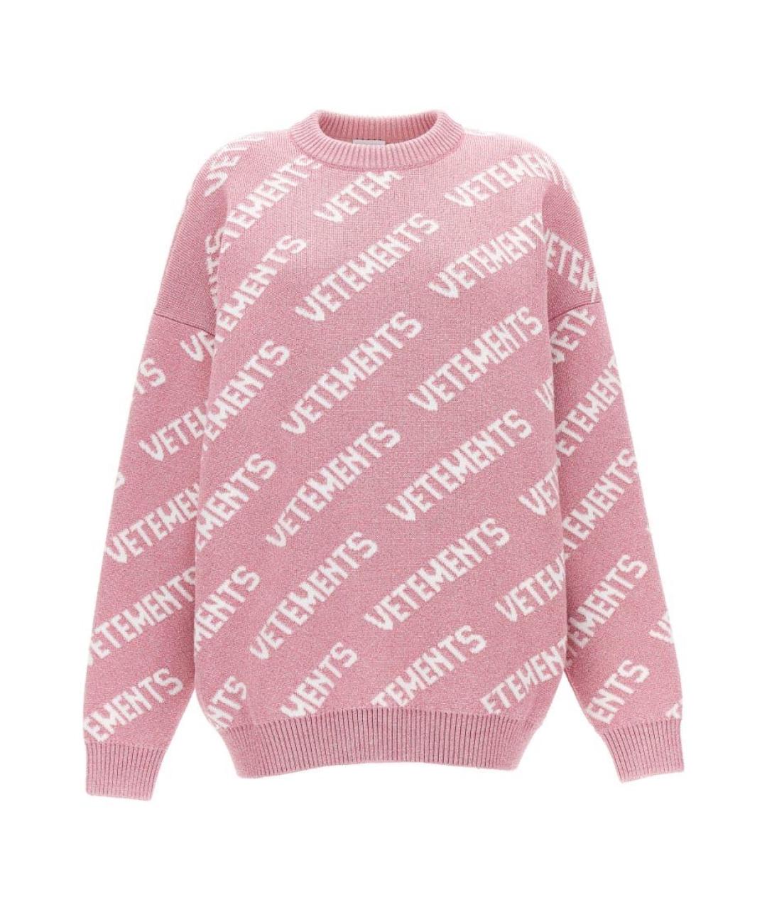 VETEMENTS Розовый шерстяной джемпер / свитер, фото 9