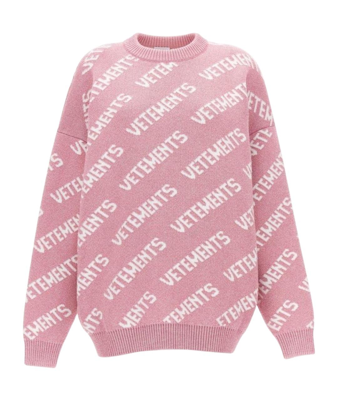 VETEMENTS Розовый шерстяной джемпер / свитер, фото 1