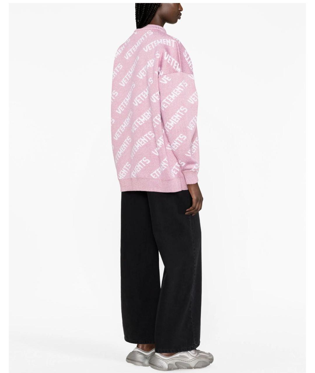 VETEMENTS Розовый шерстяной джемпер / свитер, фото 3