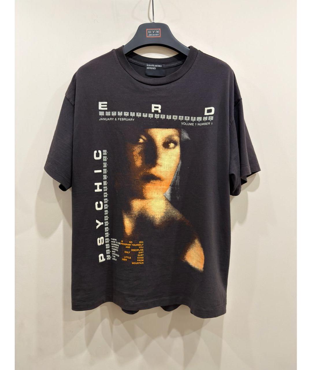 Enfants Riches Déprimés Антрацитовая хлопковая футболка, фото 7