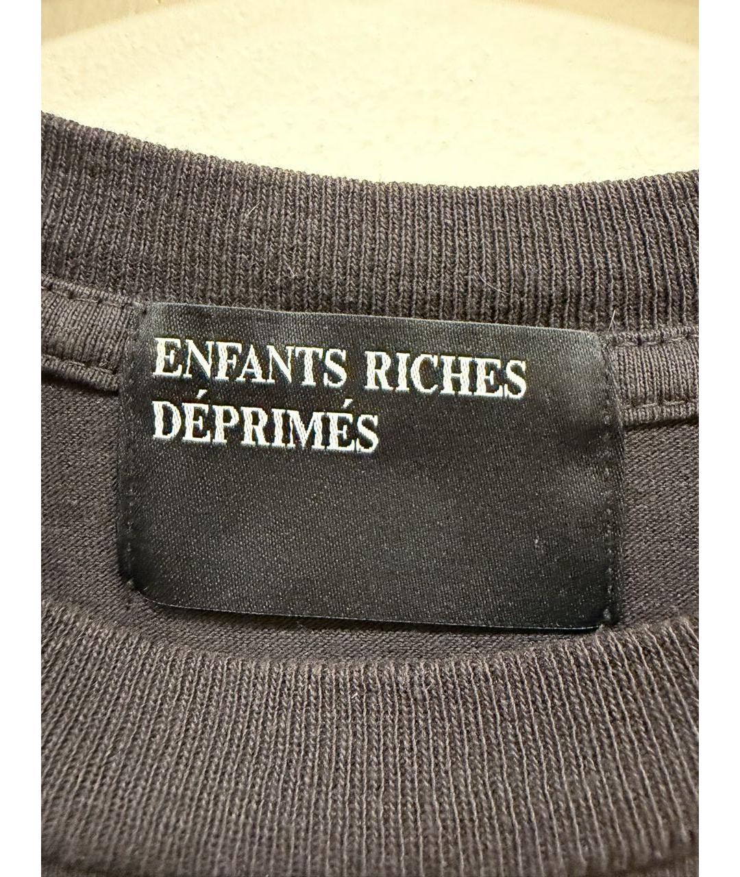 Enfants Riches Déprimés Антрацитовая хлопковая футболка, фото 4