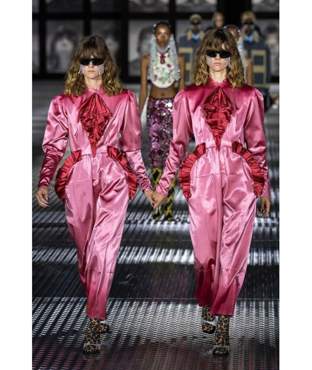 GUCCI Фуксия шелковое вечернее платье, фото 5