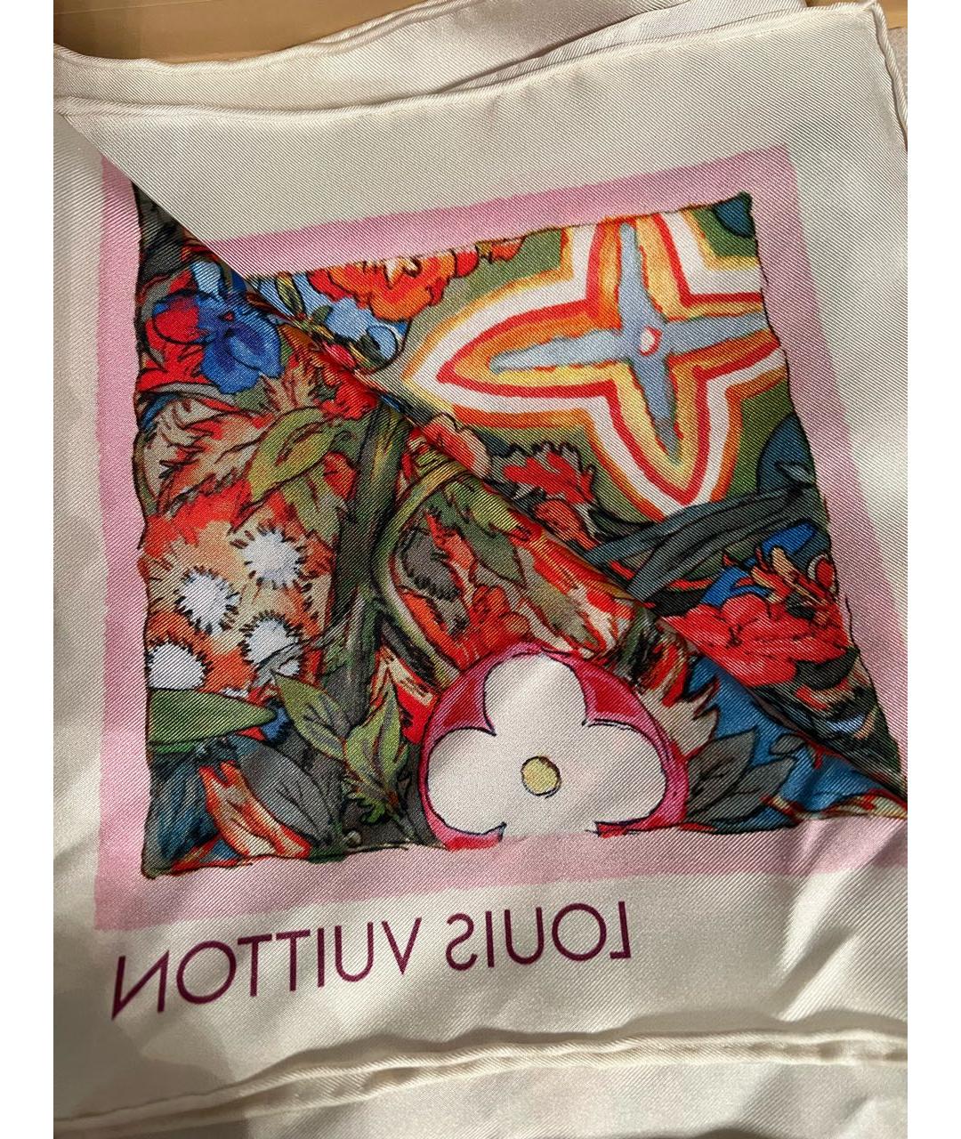 LOUIS VUITTON Мульти шелковый платок, фото 2