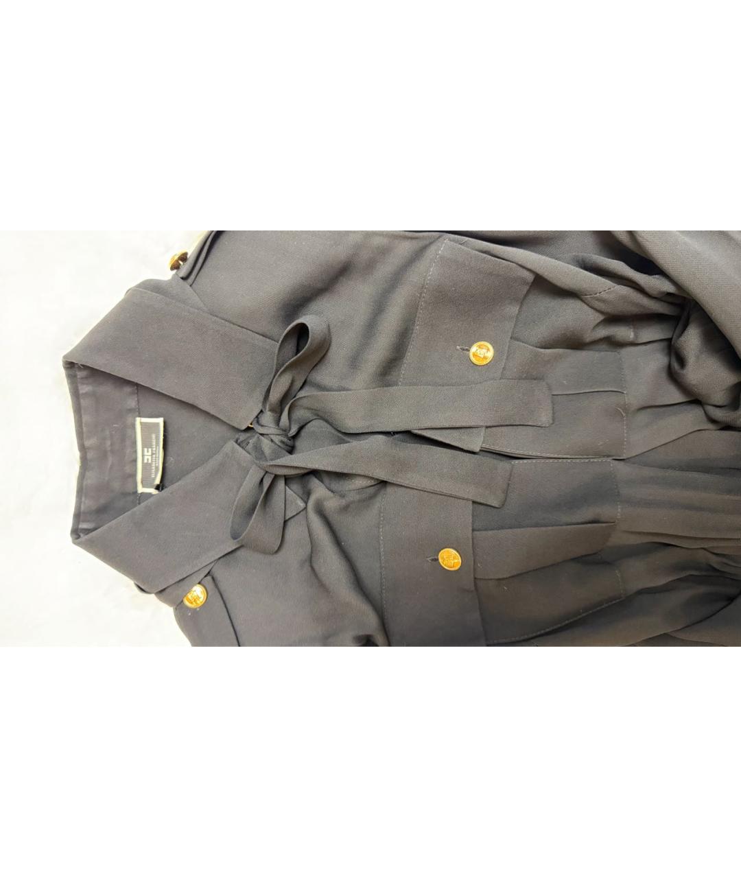 ELISABETTA FRANCHI Черное вискозное коктейльное платье, фото 3